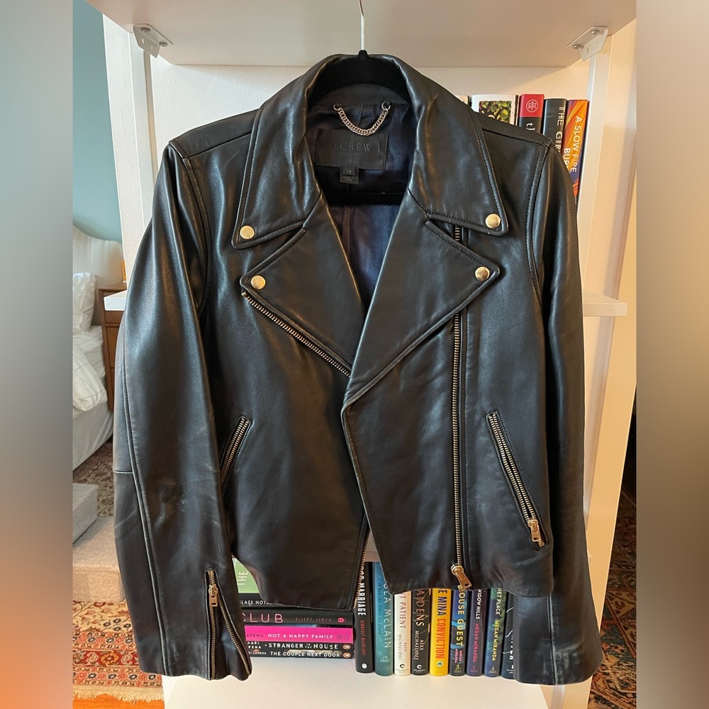 J.Crew Collection Black Leather Jacket